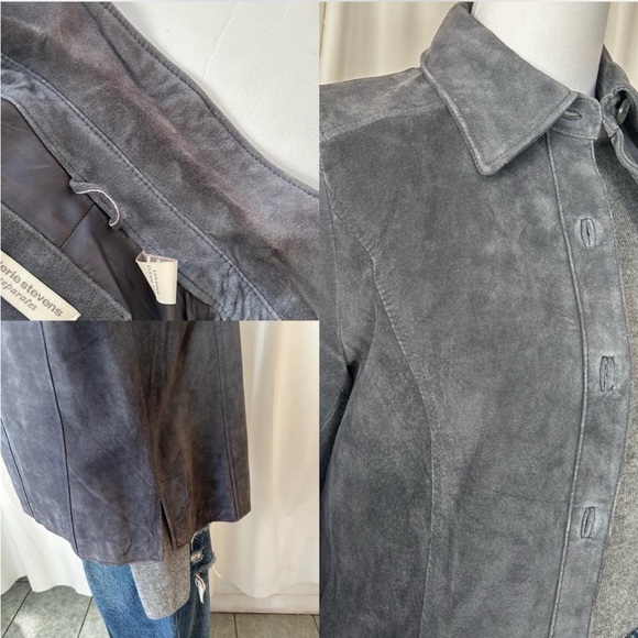 Valerie Stevens Gray Leather Jacket - Picture 7 of 10